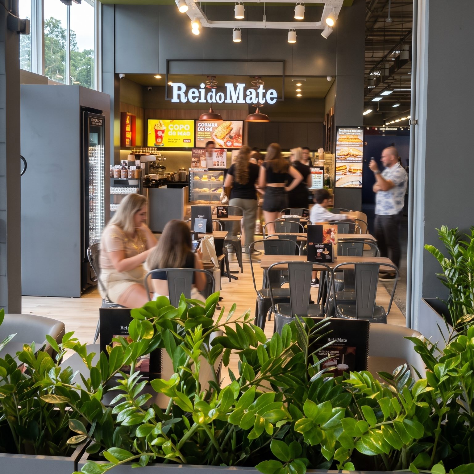 Ambiente interno da loja Rei do Mate na Decathlon Curitiba